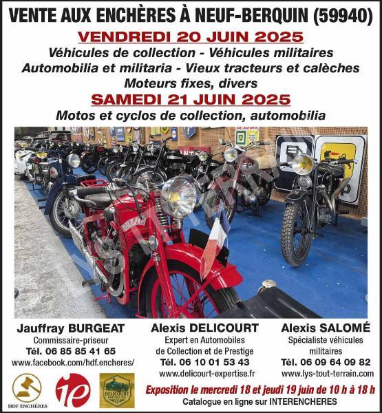 Vente aux enchères 20 et 21 juin 2025